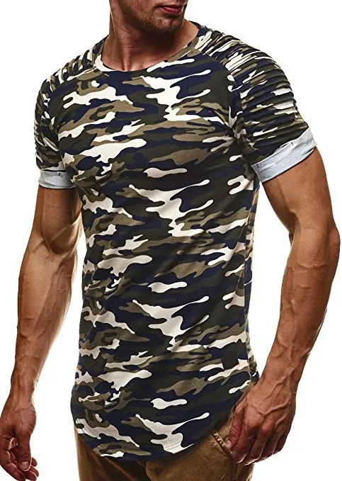 

2018 New Men's T-shirt Camouflage Casual Sports Training Short-sleeved T-shirt Quick-drying Men's Training Short-sleeved Shirt