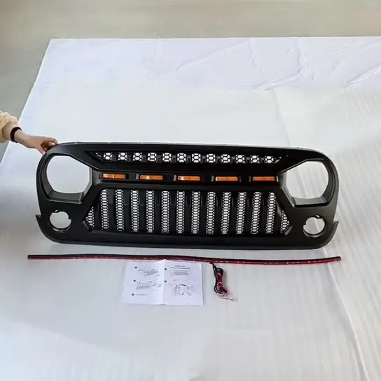Передняя решетка для JEEP WRANGLER JK аксессуары 4x4 с светильник фабрикой | Автомобили и
