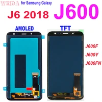 100 tested 5 6 super amoled lcd for samsung galaxy j6 2018 j600 j600f j600fn lcd display touch screen assembly replacement