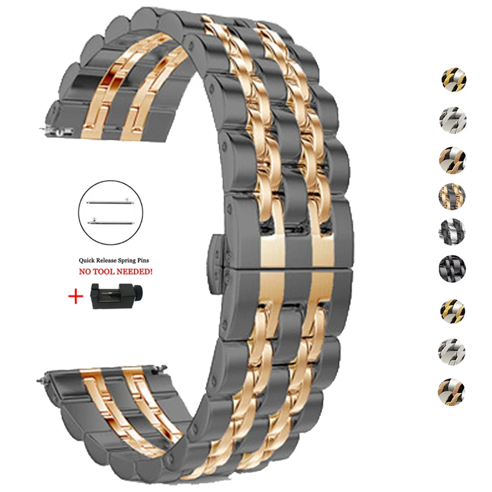 

Ремешок металлический из нержавеющей стали для HUAWEI WATCH GT2/GT 46 мм 42 мм, браслет для наручных часов HONOR Magic2, аксессуары для часов