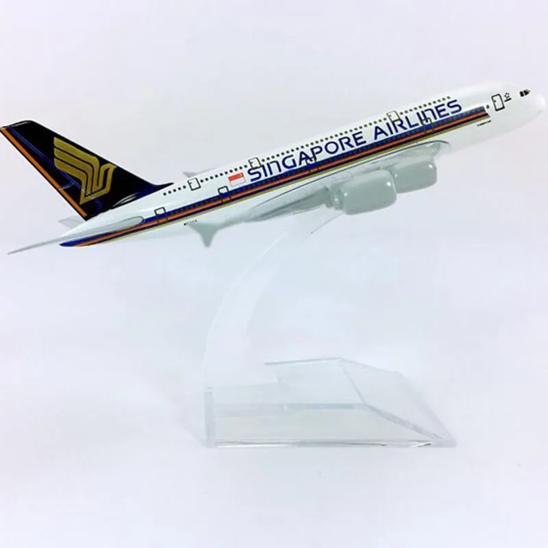 Коллекция 1:400 14 см Airbus A380 800 модель Сингапур самолета литой Сплав самолеты с