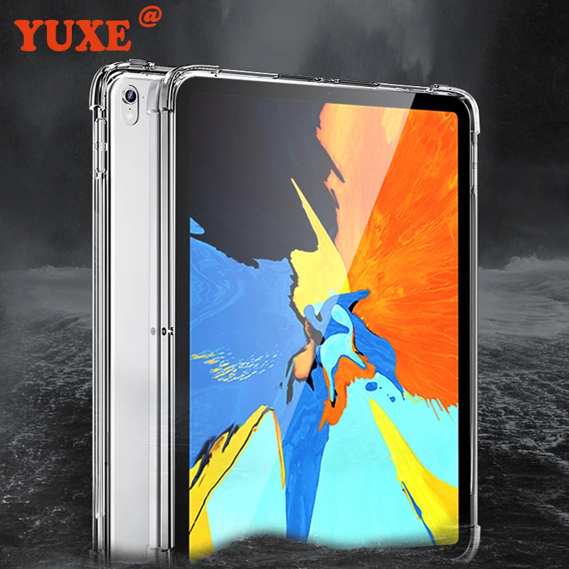 Cover For Samsung Galaxy Tab S4 S5e S6 Lite A7 S7 S7+ 2019 2020 Tablet Case TPU Silicon Transparent Slim Airbag Cover Anti-fall