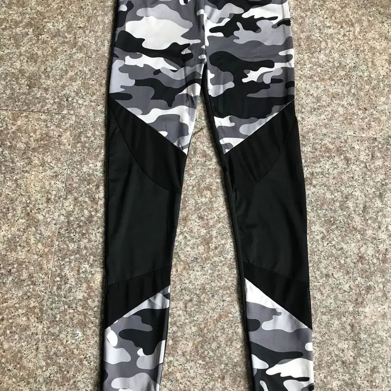 Новые европейские и американские модные камуфляжные сетчатые штаны для фитнеса