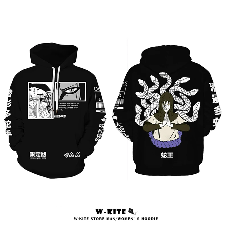 Толстовка орочимару унисекс с рисунком Акацуки уличная одежда толстовка Итачи