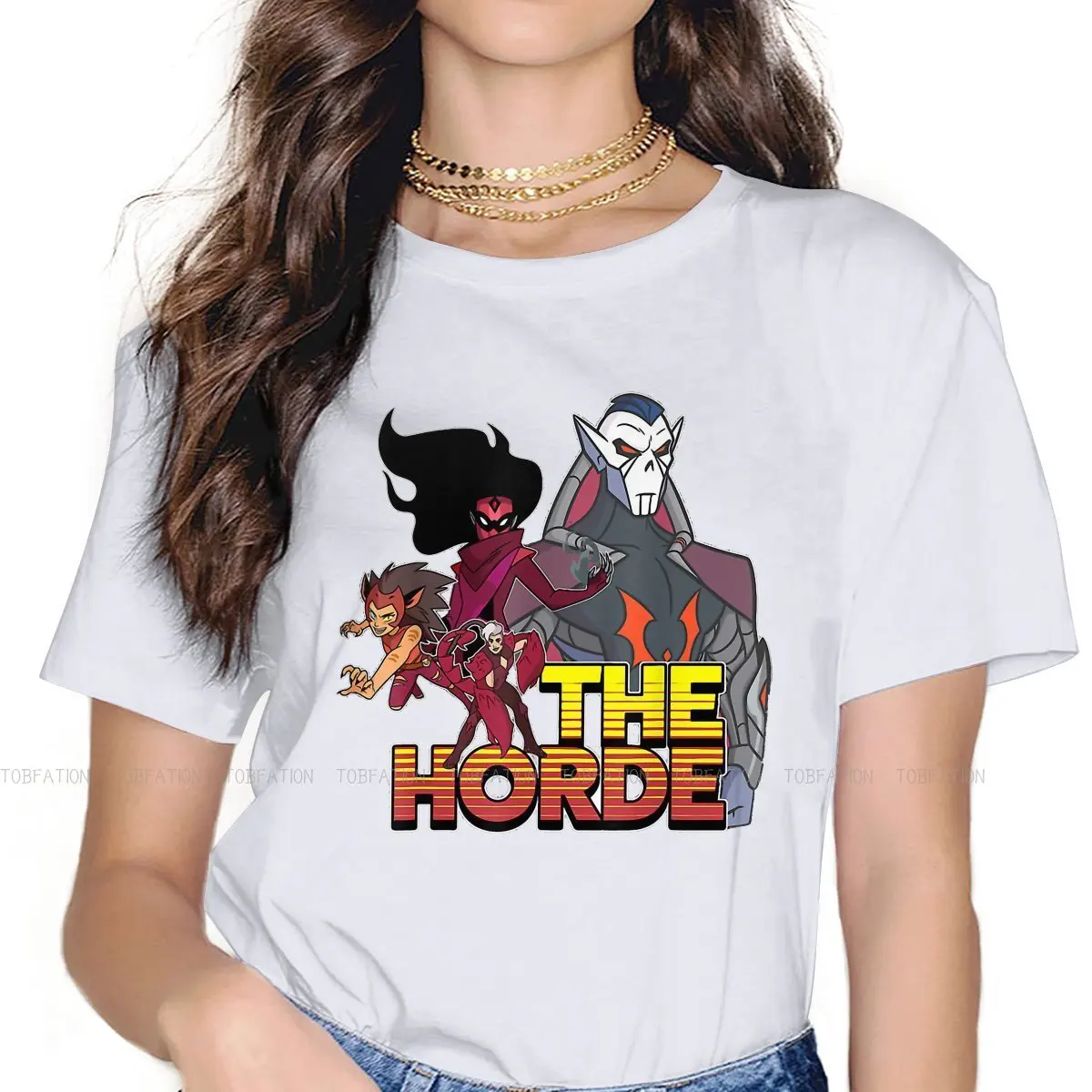 

She Ra and the Princesses of Power Adora TV Girls T Shirt Horde Female Tops Graphic Funny Tees Ladies 4XL Cotton Tshirt