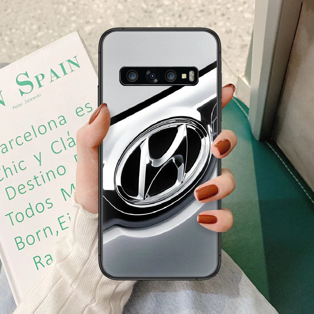 

Hyundai car logo Phone case For Samsung Galaxy Note S 8 9 10 20 Plus E Lite Uitra black cell cover tpu shell silicone cover