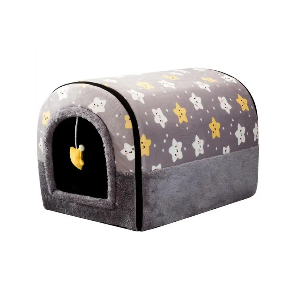 

Cat Bed Warm Pet Basket Cozy Kitten Lounger Cushion Cat House Tent Very Soft Small Dog Mat Bag For Washable Cave Cats Beds