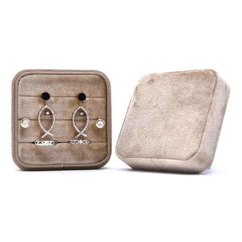 

Velvet Ring Box Square Jewelry Box Valentine's Day Ring Box With Detachable Lid
