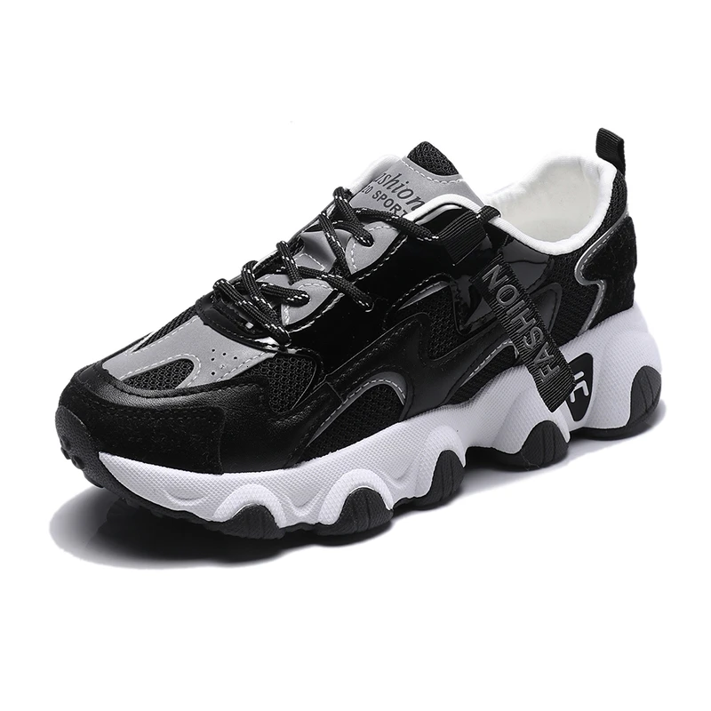 

Women's Chunky Sneakers Thick Bottom Platform Vulcanize Shoes Fashion Breathable Walking Casual Shoes for Woman Female 2021