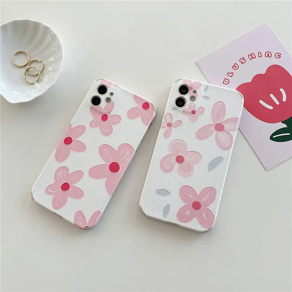 

Anti-fall Case for Huawei P40 Mate 30 Nova5 6 7 8 Plus Lovely Flower Cover for Fundas Honor 9X 20 Ultra Thin Shockproof Coque