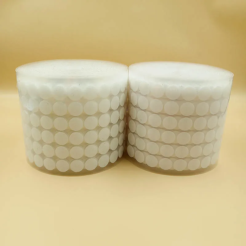 

100Pairs Self Adhesive Fastener Tape10/15/20/25/30mm Strong Glue Dots Sticker Velcros White Hook and Loop Round Coins Nylon Tape