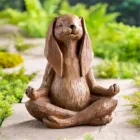 Причудливый Будда для кошек, собак, кроликов фигурка медитация Йога коллекционный счастливый декор художественные скульптуры садовые статуи украшения для дома