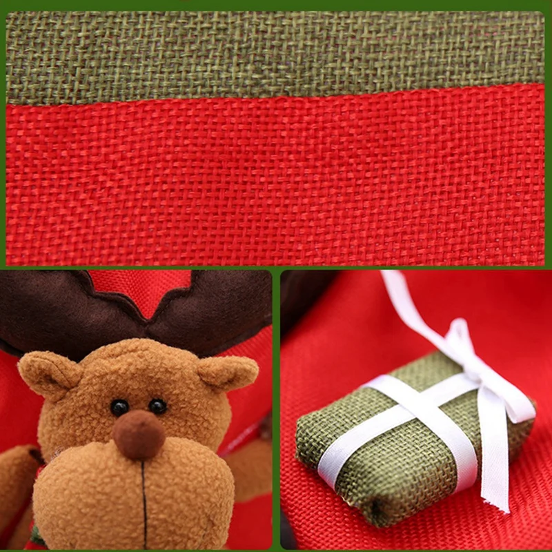 

3Pcs Christmas Santa Candy Bag, Santa Snowman Holiday Reindeer Christmas Candy Packaging Gift Bag, for Christmas Party