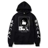 attack on titan hoodie anime mikasa ackerman printed sweatshirt casual hoodie clothes harajuku