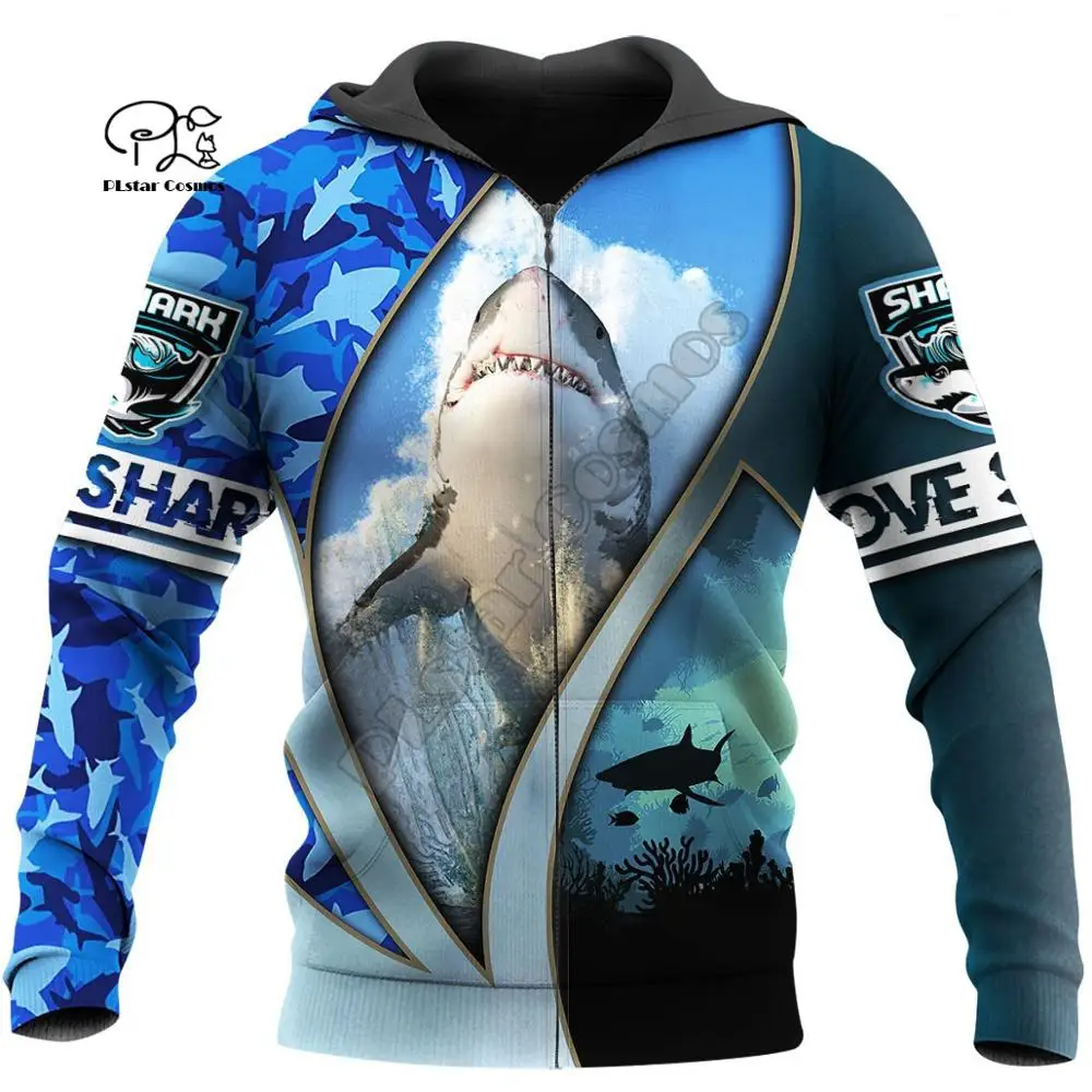 

PLstar Cosmos 3DPrint Love Shark Animal Ocean Harajuku Streetwear Unisex Funny Zip Hoodies/Sweatshirt/Jacket High Quality-a18