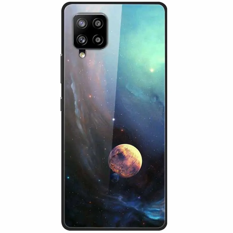 Tempered Glass Case For Samsung Galaxy A12 Cover A42 5G Hard Protective Coque for Samsung M12 / A02s Soft Bumper M 12 Fundas
