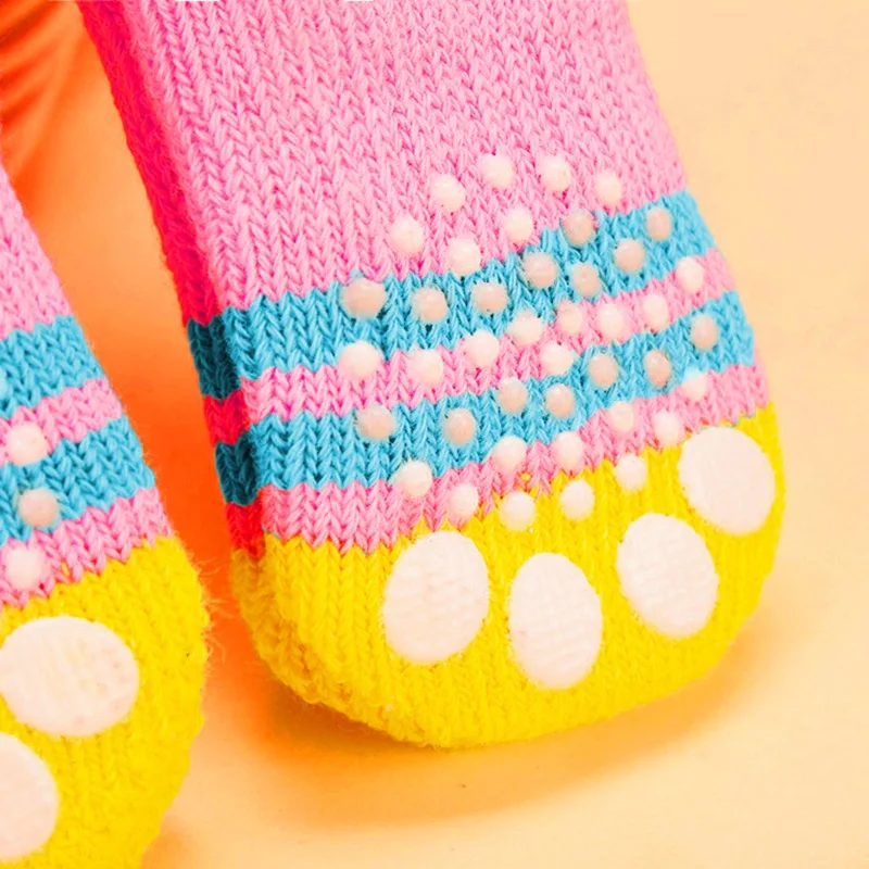 Зимние носки для собак нескользящая обувь домашних животных щенков маленьких