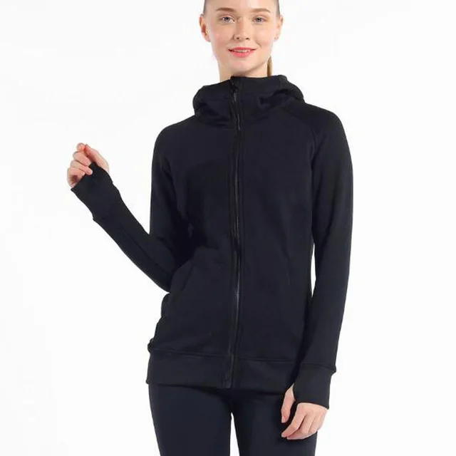 2021 Woman Outdoor Hoodies Cardigan Sport Gym Athletic Trainning Sweatshirt With Hood Women 1