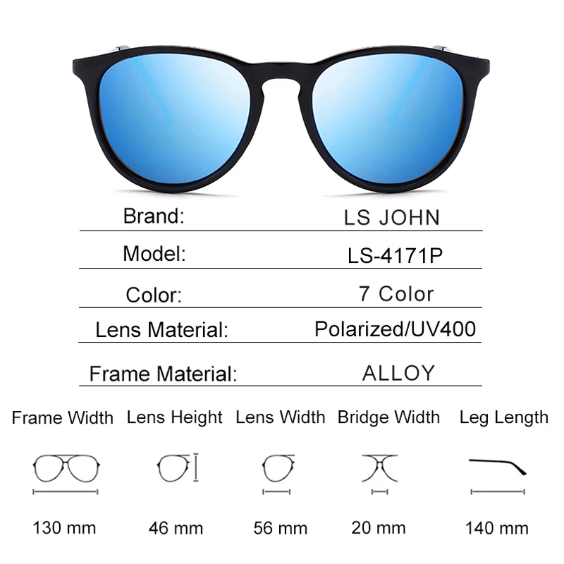 Очки солнцезащитные LS JOHN женские поляризационные брендовые дизайнерские