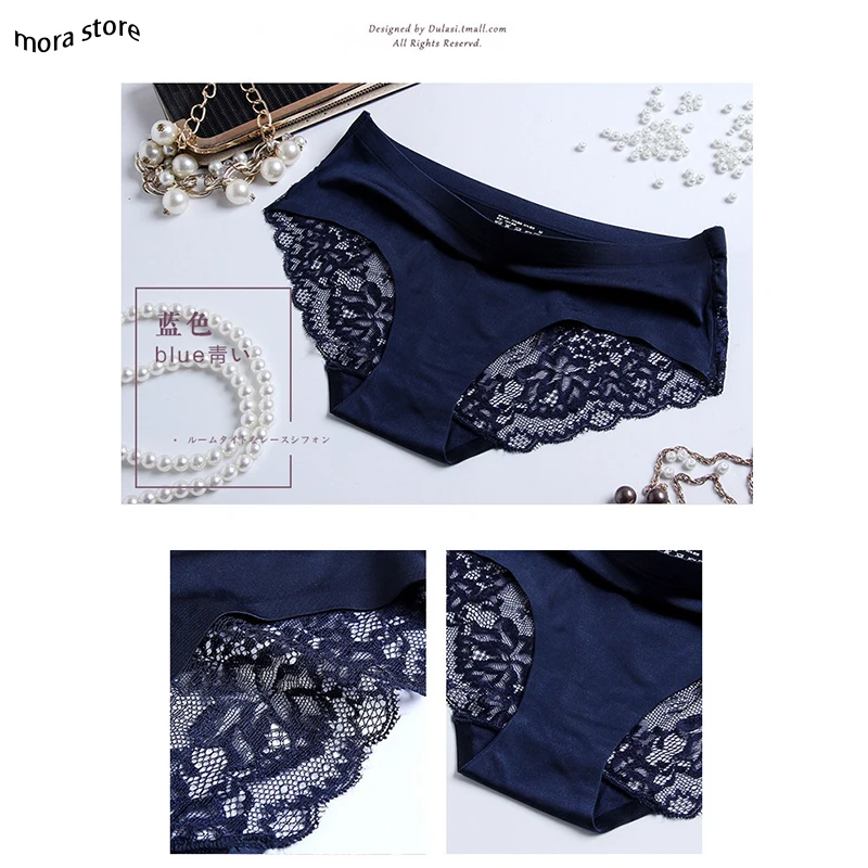 

3pcs/lot Fashion Cotton Lace Underwear Women Panties Sexy Briefs Seamless Lingerie XXL Large Plus Size Girls Bikini Traceless
