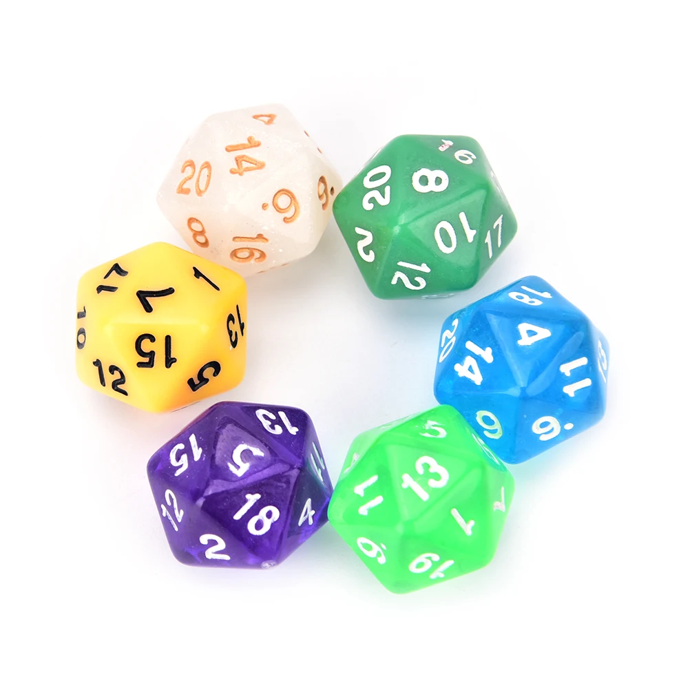 20 side Digital Dice number 1-20 для ролевой игры DICE Colorful D20 Set | Спорт и развлечения