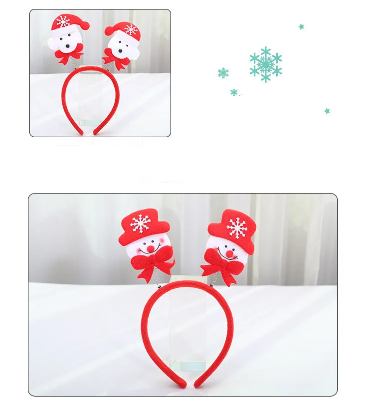 

Party Santa Claus Snowman Hairband Hair Hoop Red Festival Headband Hair Acceossry Banquet Party Prop Christmas