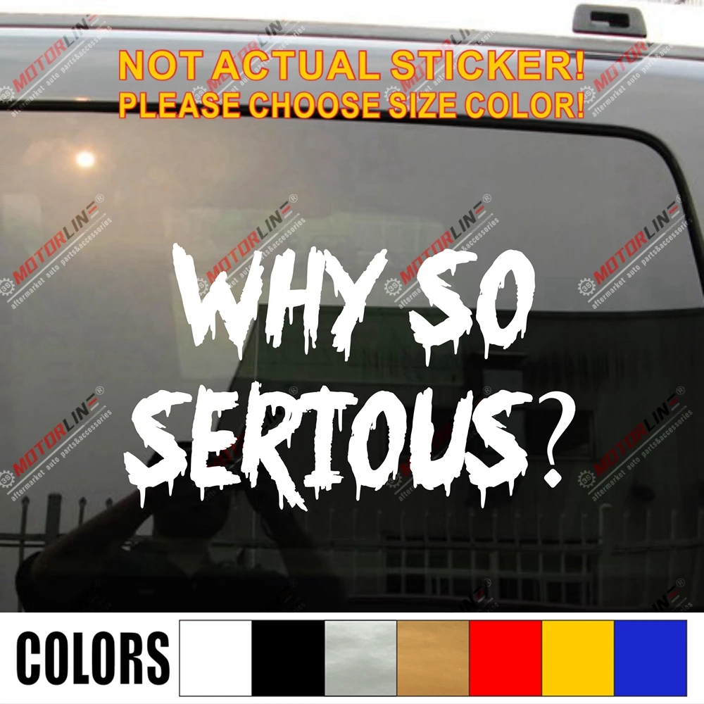 Виниловая наклейка в виде кровавой крови с надписями Зачем так серьезно|Наклейки