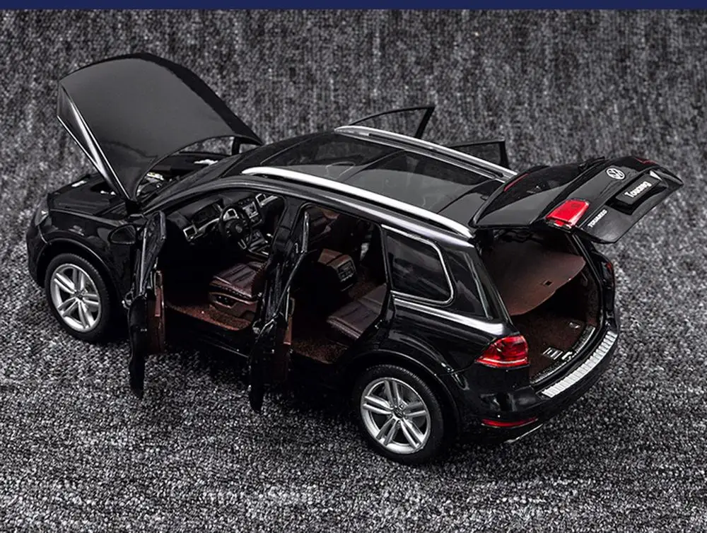 1/18 масштаб VW Volkswagen Touareg SUV черный литой автомобиль модель игрушки GT Autos