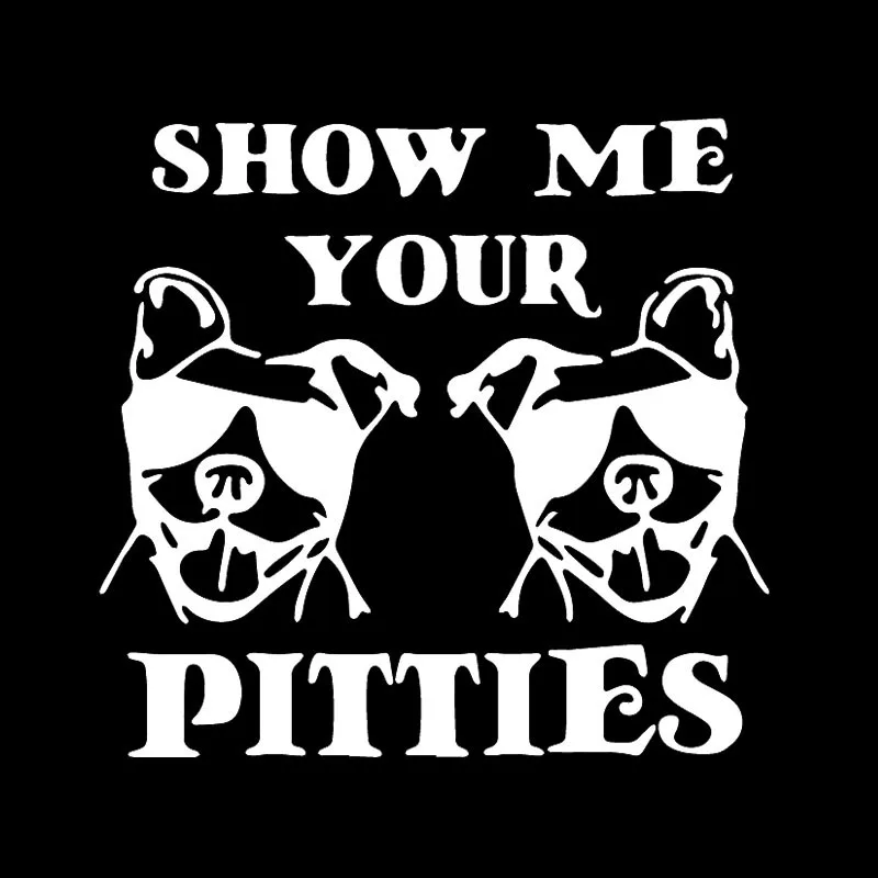 YJZT 14.9X14.2CM креативные автомобильные стикеры Show Me Your Pitties с двумя Прохладный