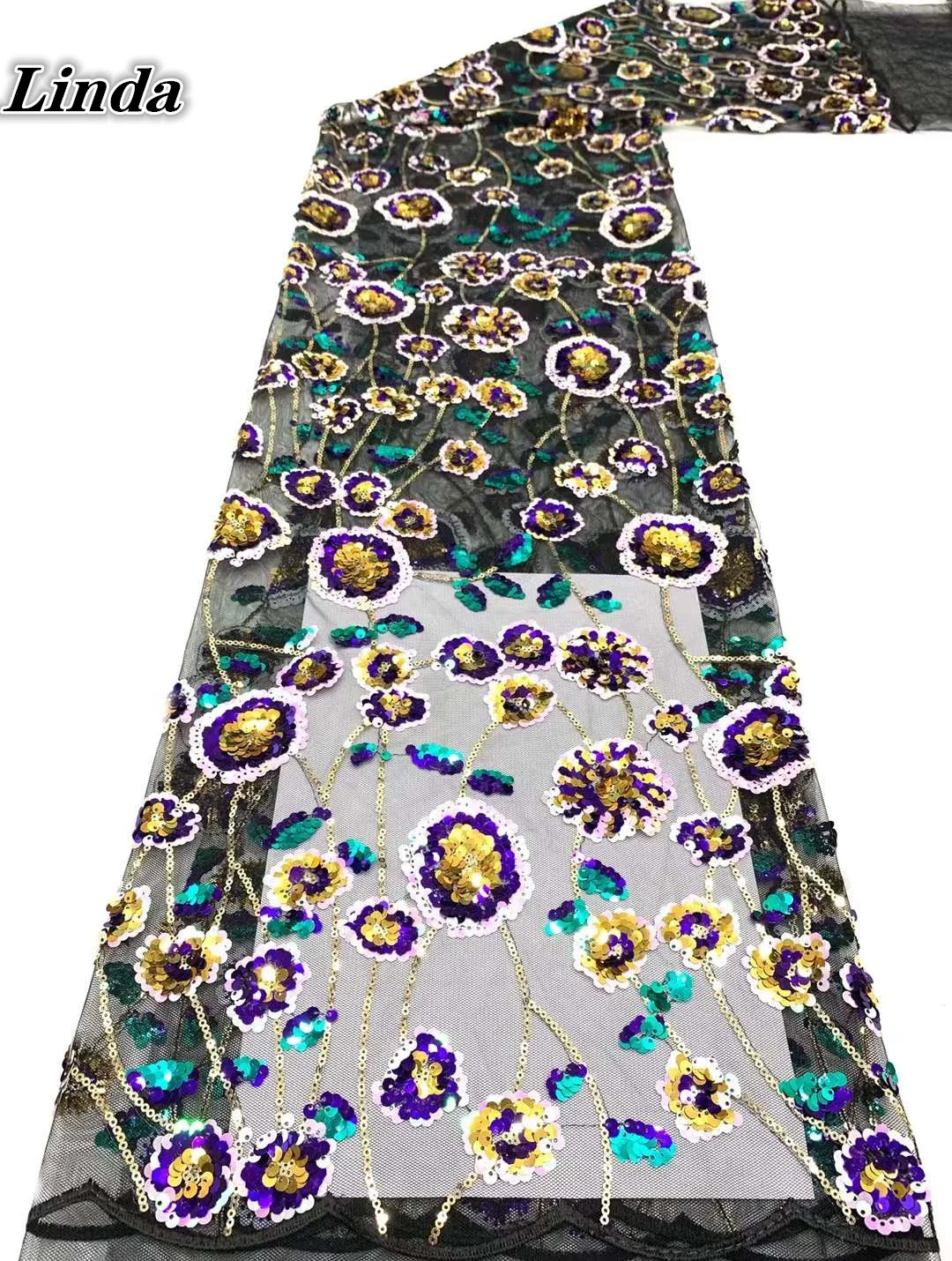 

Кружевная нигерийская сетчатая ткань с блестками в африканском стиле