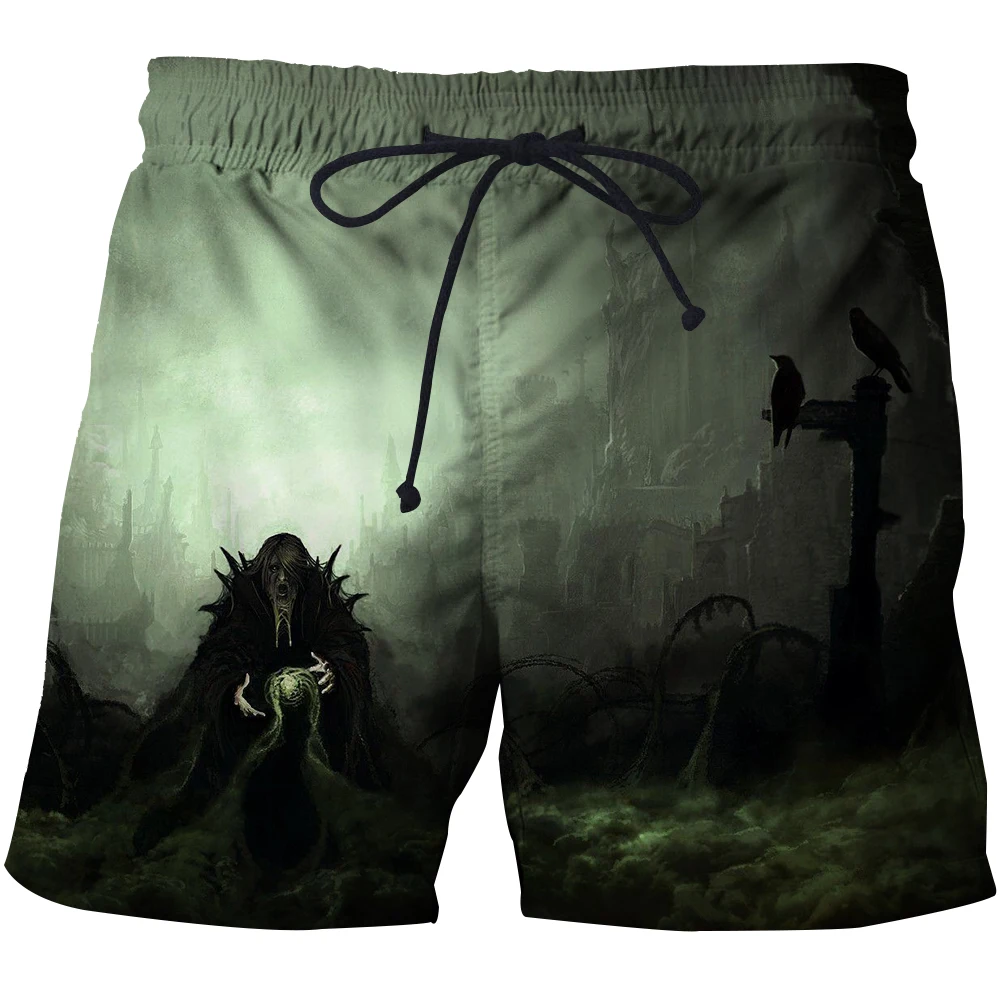 

2021 summer new explosions men's quick-drying beach pants street wind natural 3D printed shorts summer fashion handsome shorts