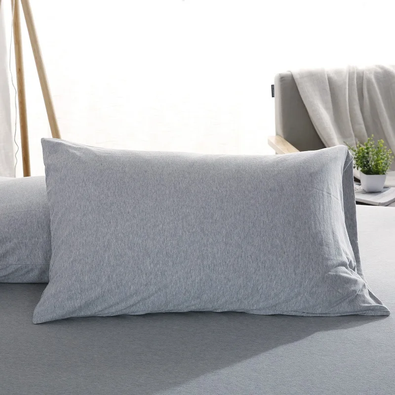 

Bedding set non-printed 100% Tianzhu cotton knitted cotton 3/4pcs simple style good quality pure cotton duvet cover bed sheet