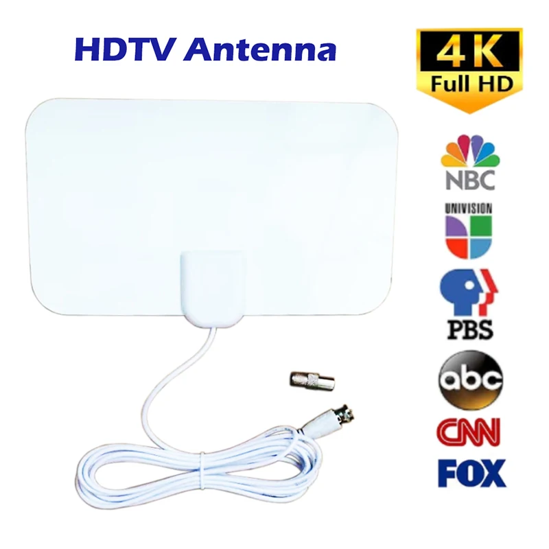 Цифровая ТВ антенна на 50 миль дальность 4K бесплатные местные каналы поддержка 1080P