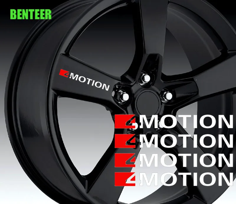 

4pcs 4MOTION Car Rim Sticker For Volkswagen T-ROC TAYRON Teramont GOLFR Touran PASSAT Toureg PHIDEON Multivan Carave