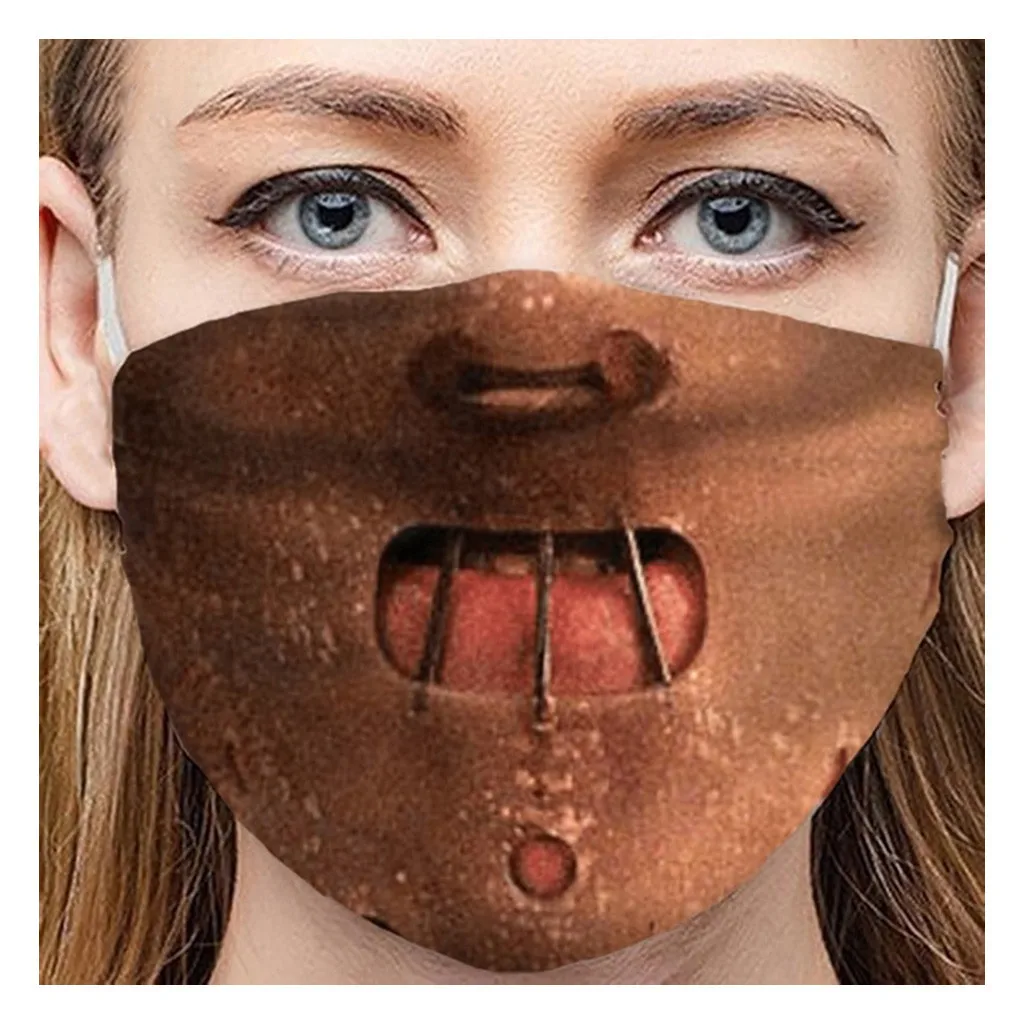 

1 шт., маска для лица с забавным принтом для взрослых