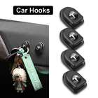 4 шт., креативные мини-наклейки на крючки для автомобиля Tesla Model 3 Model X Model S