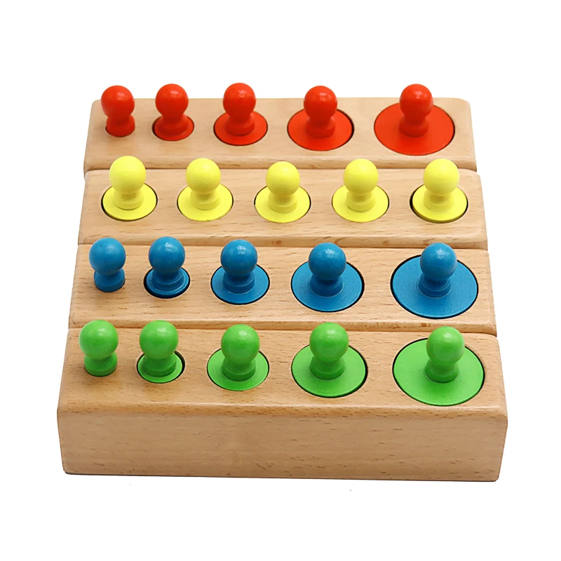 

Головоломка Монтессори в виде цилиндра, игрушки, детские датчики, Дошкольная и развивающая практика, обучающая деревянная игрушка для дете...