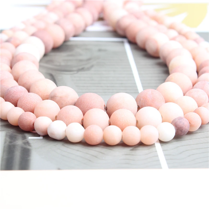 Linxiang натуральные ювелирные изделия розовые бриллианты бусины россыпью 4/6/8/10 мм