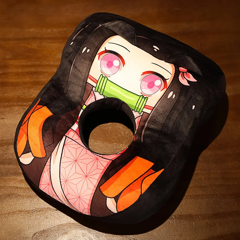 

Anime Demon Slayer Kimetsu No Yaiba Tanjirou Nezuko Cartoon Plush Stuffed Doll Siesta Pillow Back Cushion Toy Cosplay Xmas Gift