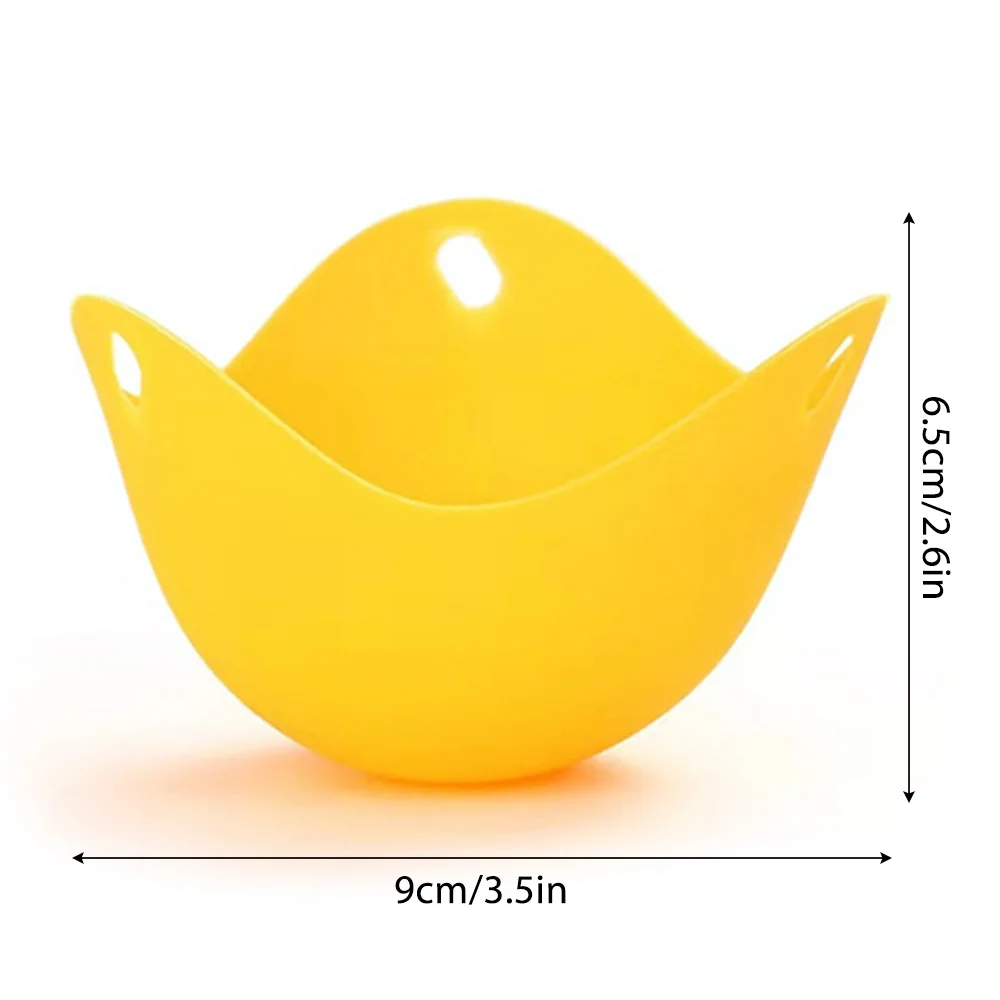 

Silicone Egg Poacher Cups Non Stick Poaching Pan,Poached Egg Maker,Microwave Stovetop Egg Cooker with Ring Standers,Steamer