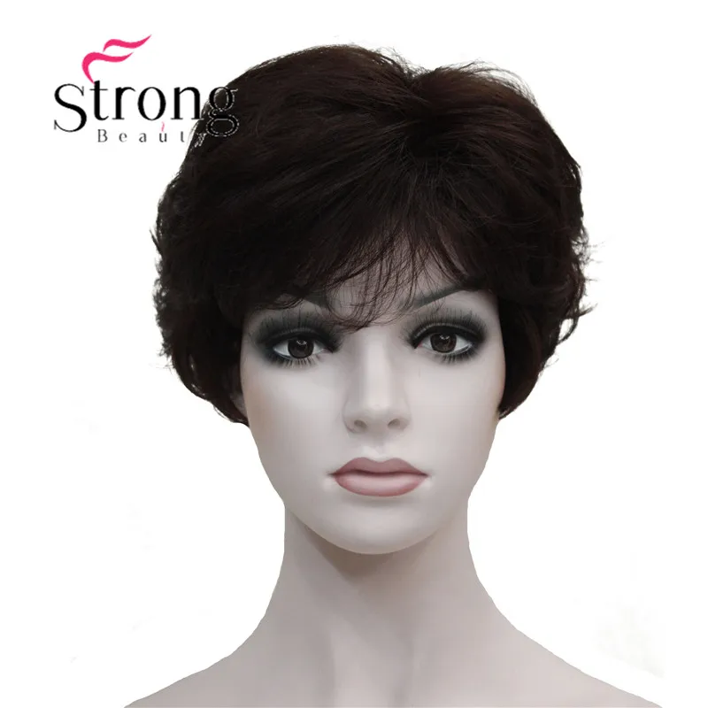 #33 StrongBeauty женские парики пушистые естественные кудрявые короткие синтетические волосы Полный парик 11 цветов - Цвет: #33
