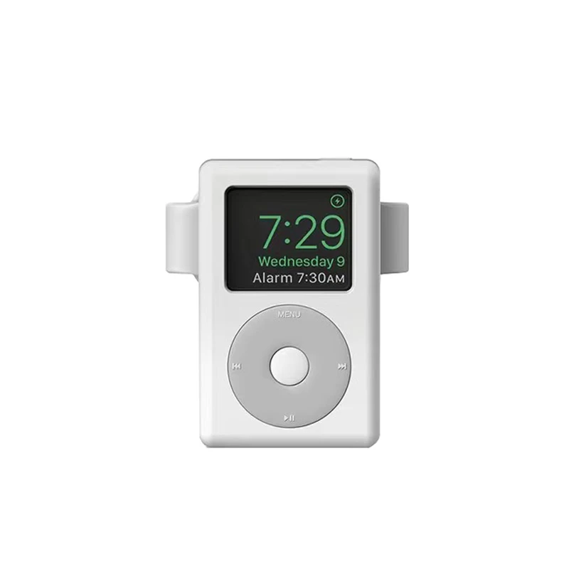 Подставка для Apple Watch iWatch силиконовый Настольный держатель MP3 часов черный и белый