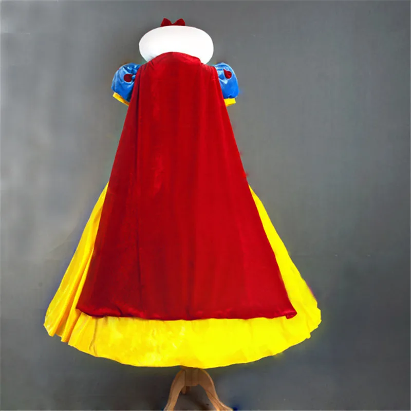 Adult Kids Cosplay Snow White Dress Costumes Snow Queen Costume Dress Cartoon Princess Snow White Halloween Party Clothing