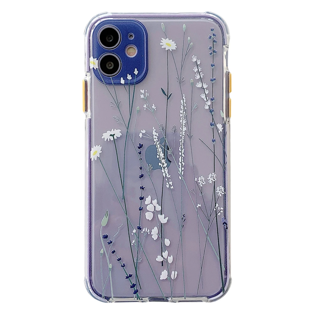 

Little Rose Flowers Lavender Phone Case IPhone 11 11Pro Max XR XS Max 7 8 Plus X XS SE Floral Clear Soft TPU Back Cover