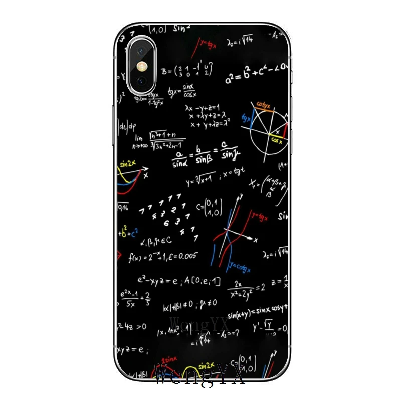 Математические фоны научные формулы аксессуары чехол для телефона iPhone 11 Pro XS Max XR X