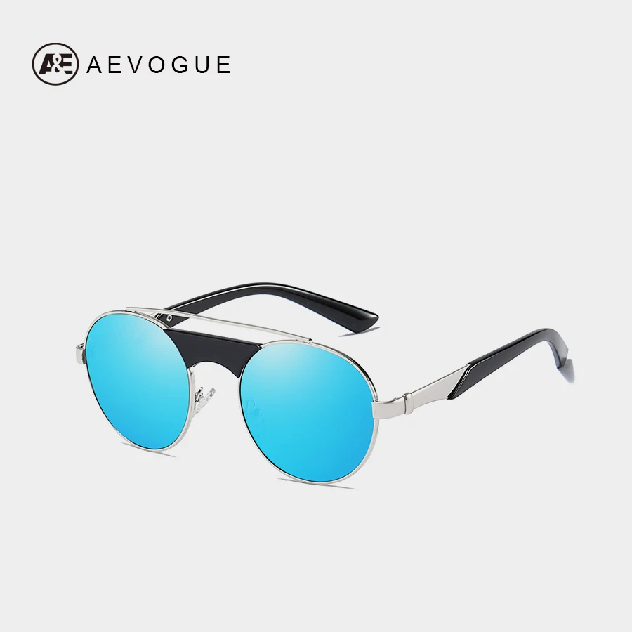 AEVOGUE Новые мужские и женские солнцезащитные очки в стиле ретро стимпанк круглая