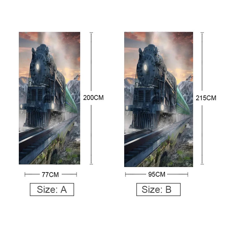 3D фотообои с паровым шлейфом наклейка на дверь для гостиной спальни домашнего