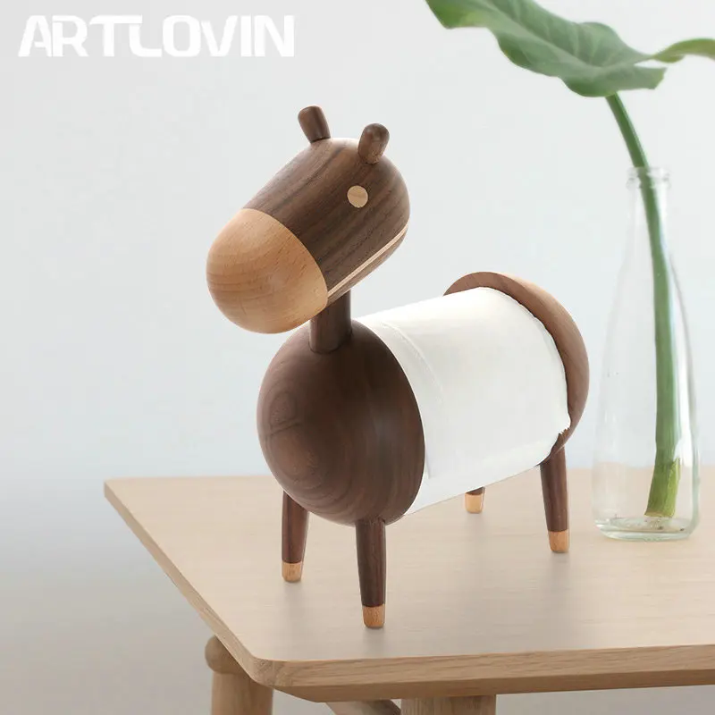 Держатель для туалетной бумаги с милым осликом рулон подставка хранения