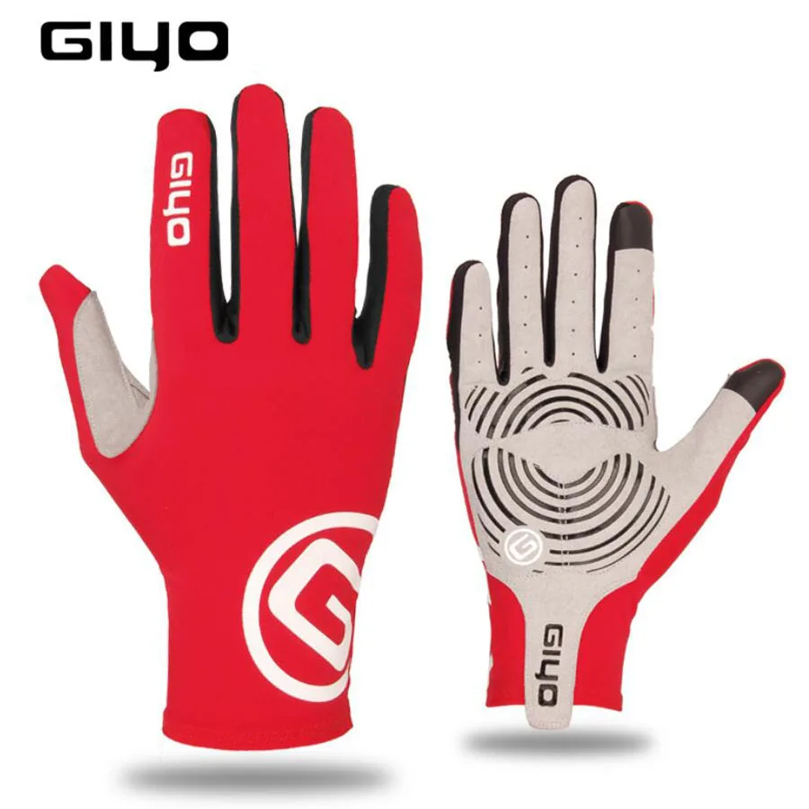 

Giyo Wind Breaking Cycling Full Finger Gloves Touch Screen Anti-slip Bicycle Mittens MTB Riding Racing Gloves