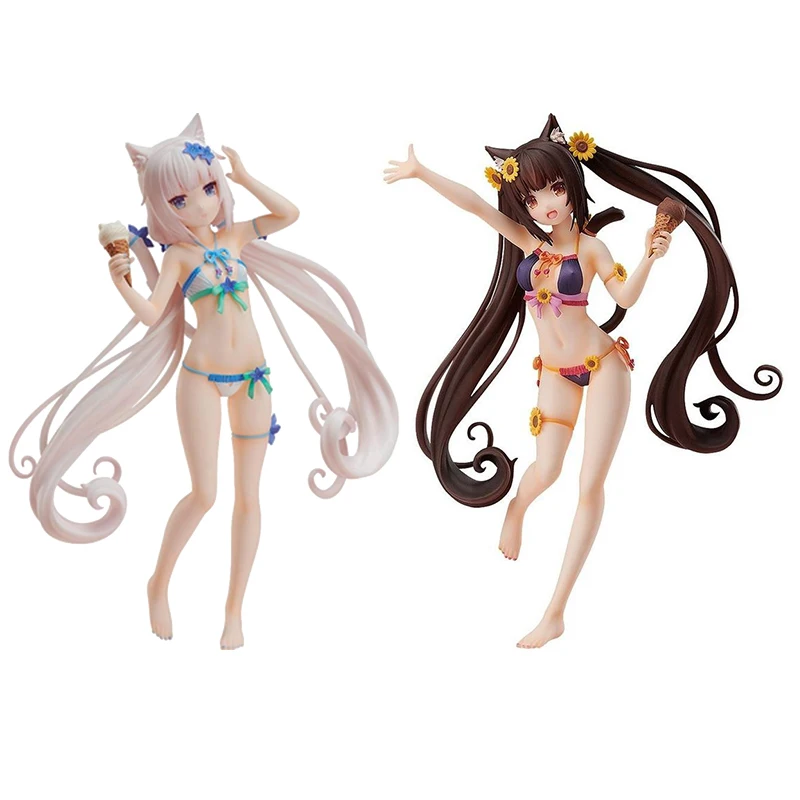 

Native NEKOPARA EXTRA VANILLA Chocola Swimsuit Ver Sexy girls japanese Anime PVC adult Action Figures Figurines toys T30